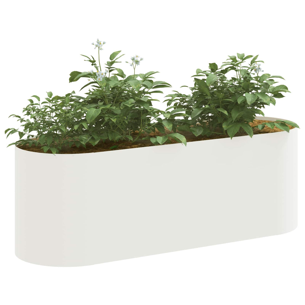 Vidaxl verhoogd tuinbed wit 120 x 40 x 40 cm