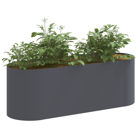 Vidaxl verhoogd tuinbed antracietkleurig 120 x 40 x 40 cm