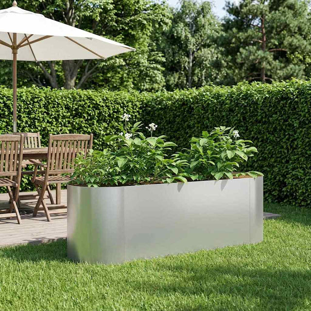 Vidaxl verhoogd tuinbed gegalvaniseerd staal 120 x 40 x 40 cm