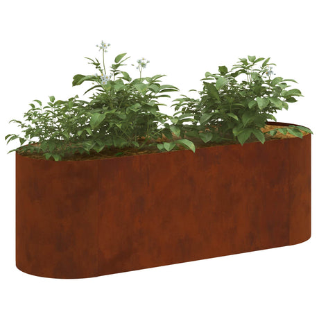 Vidaxl verhoogd tuinbed weervast staal 120 x 40 x 40 cm