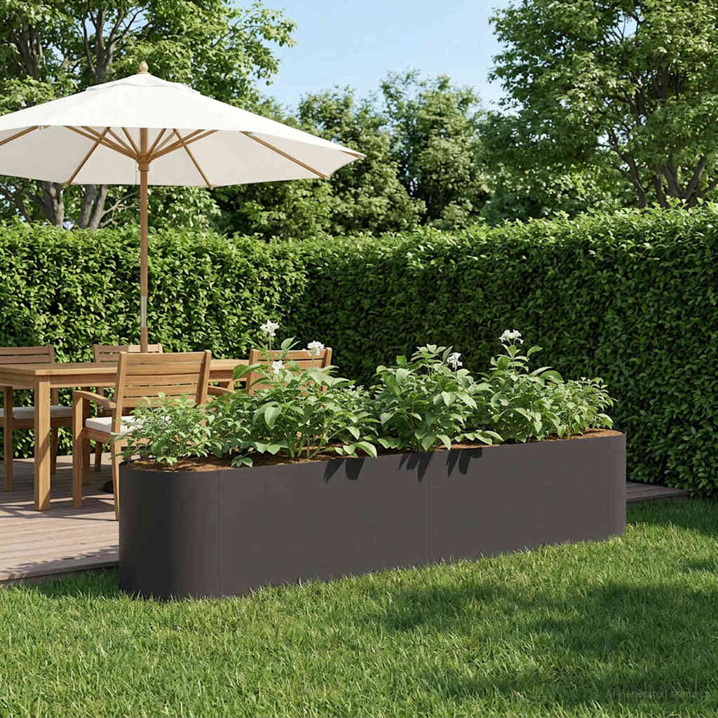 Vidaxl verhoogd tuinbed zwart 200 x 40 x 40 cm