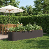Vidaxl verhoogd tuinbed zwart 200 x 40 x 40 cm