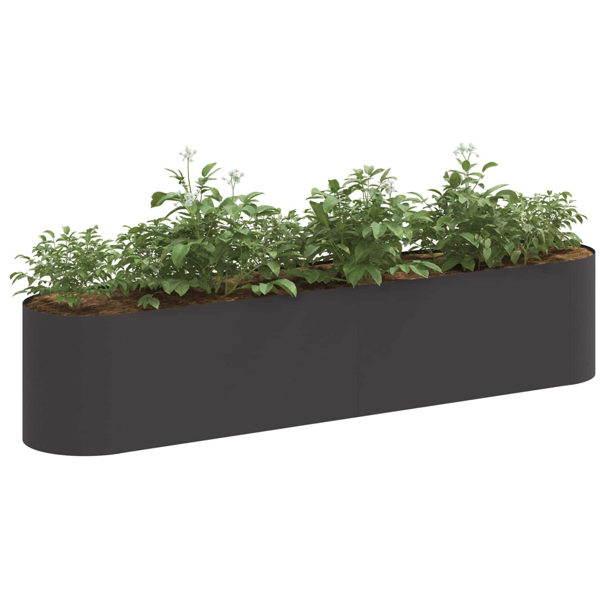Vidaxl verhoogd tuinbed zwart 200 x 40 x 40 cm
