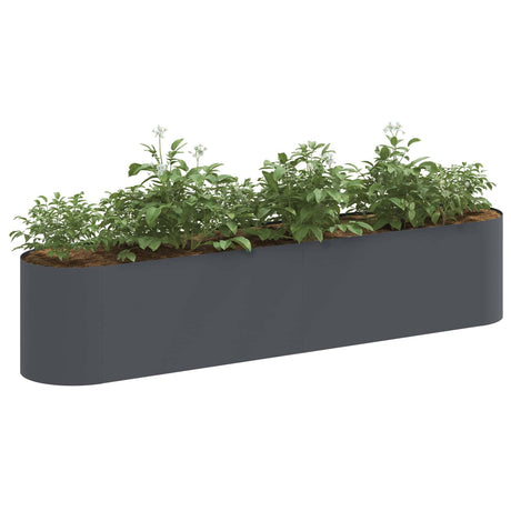 Vidaxl verhoogd tuinbed antracietkleurig 200 x 40 x 40 cm