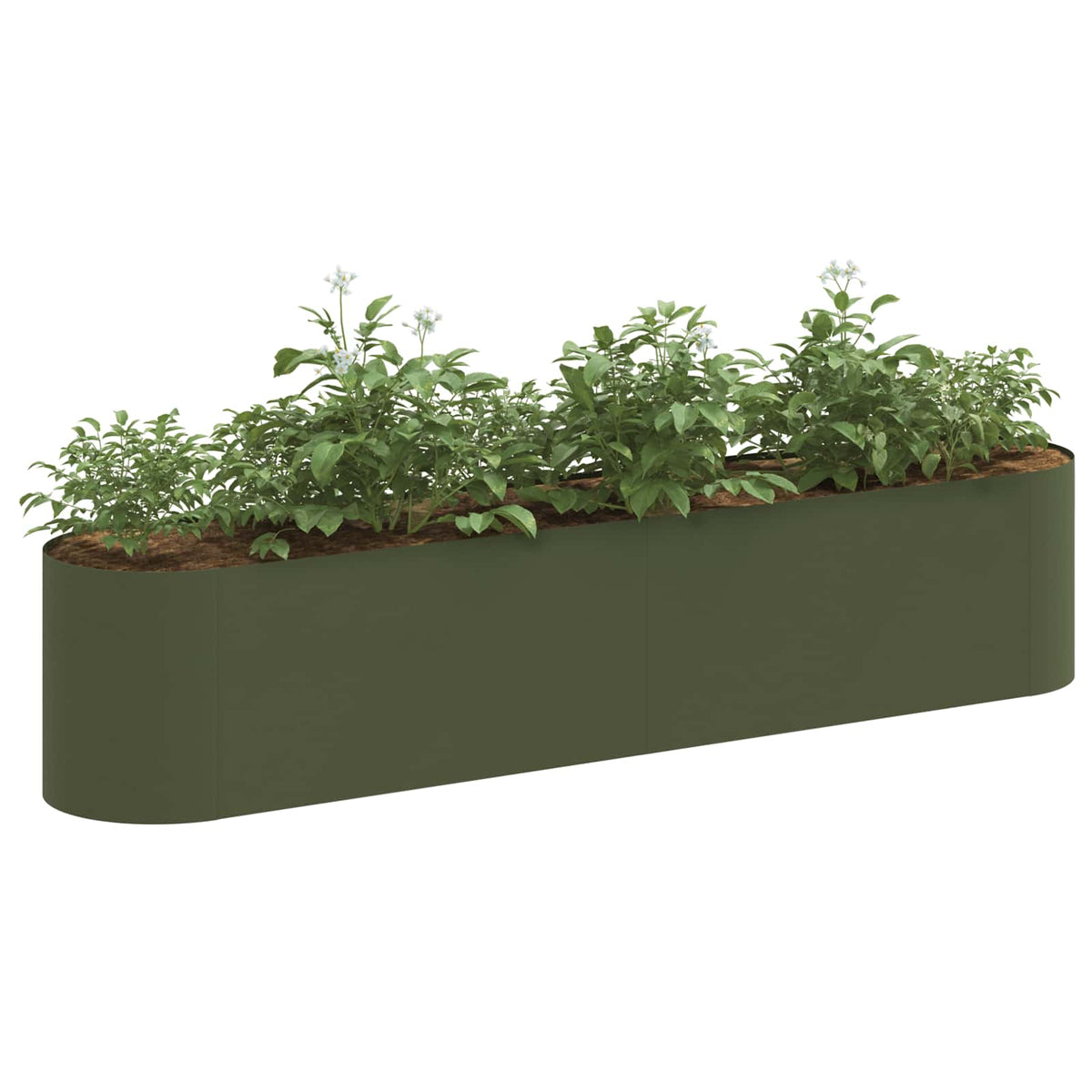 Vidaxl verhoogd tuinbed olijfgroen 200 x 40 x 40 cm
