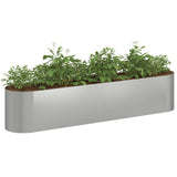 Vidaxl verhoogd tuinbed gegalvaniseerd staal 200 x 40 x 40 cm