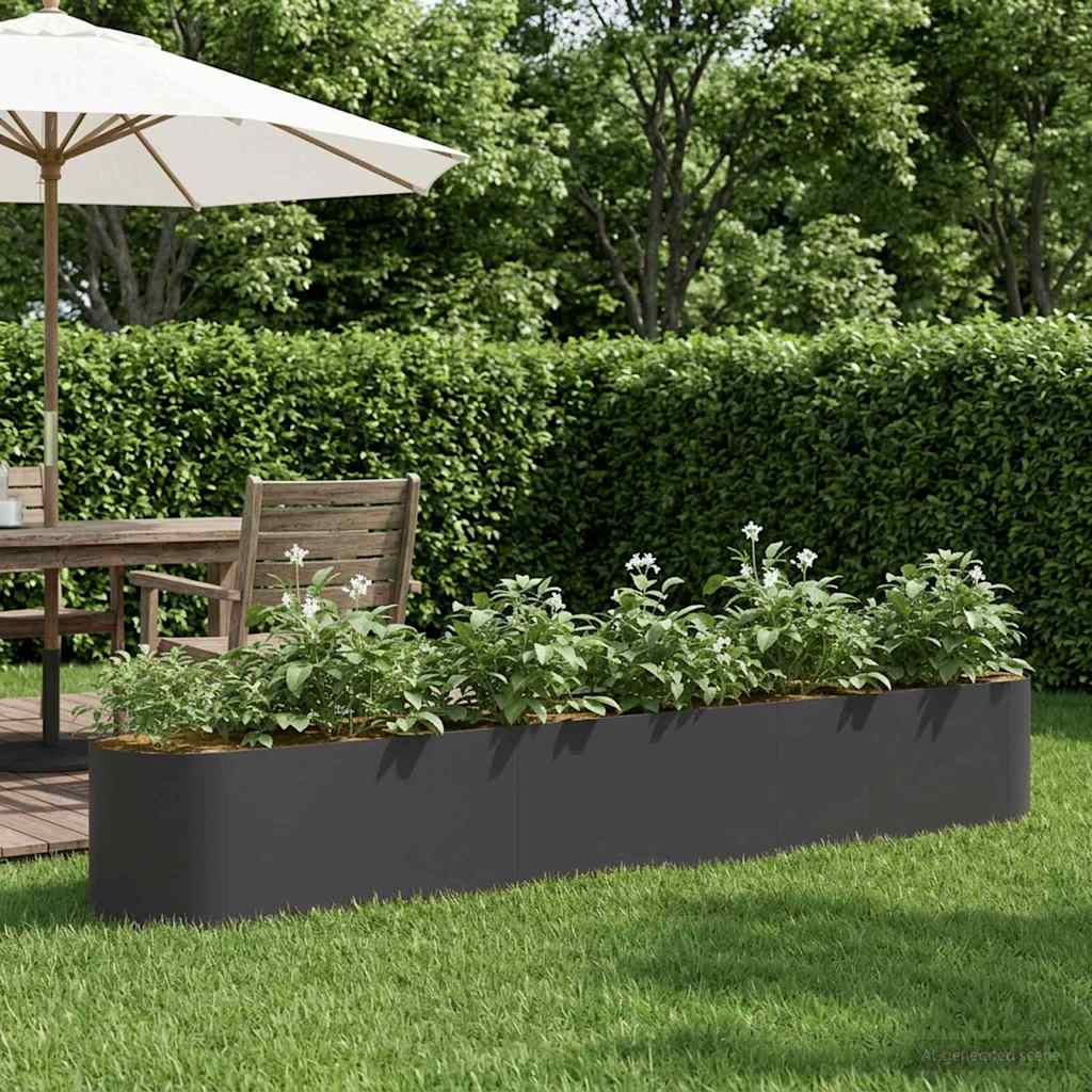 Vidaxl verhoogd tuinbed zwart 280 x 40 x 40 cm