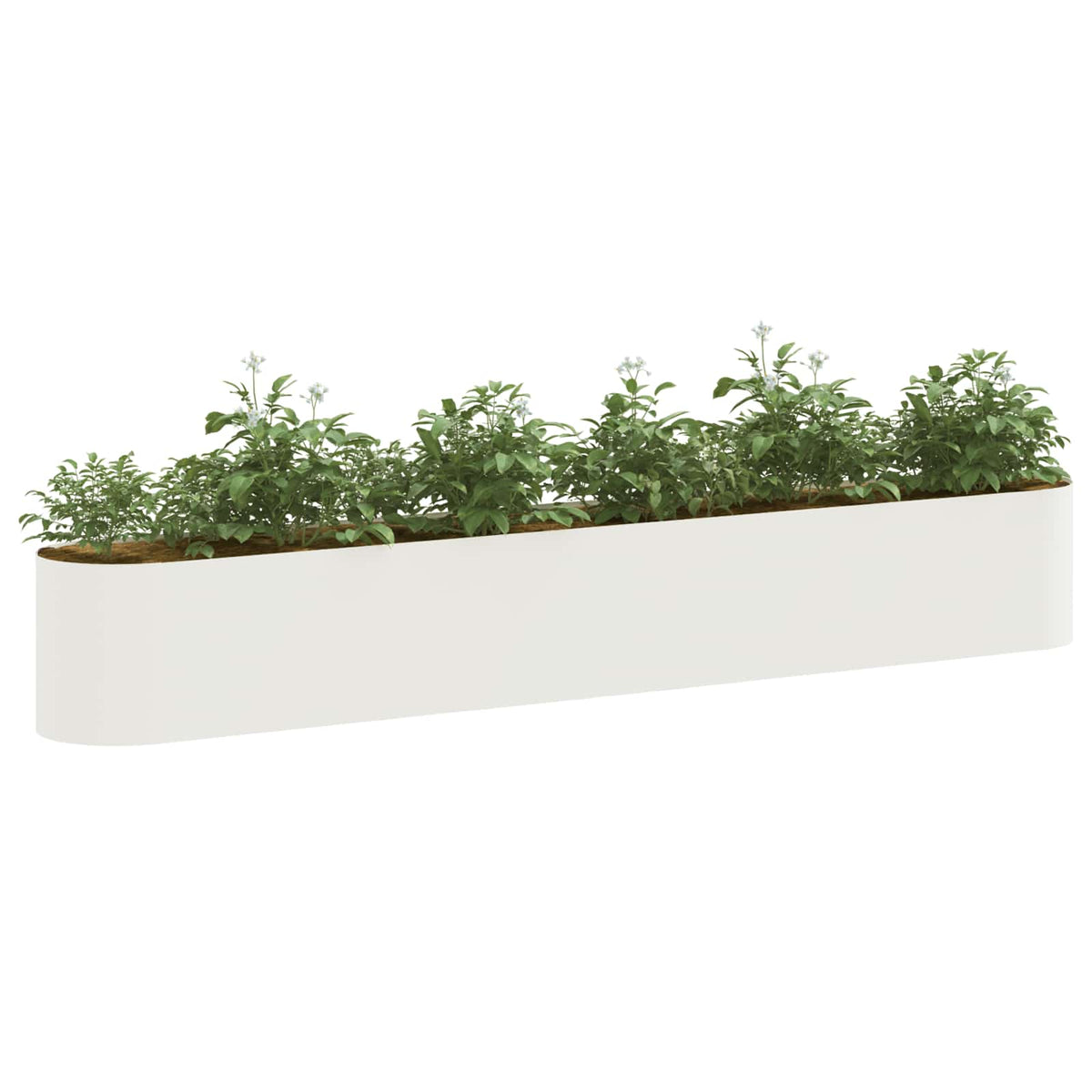 Vidaxl verhoogd tuinbed wit 280 x 40 x 40 cm