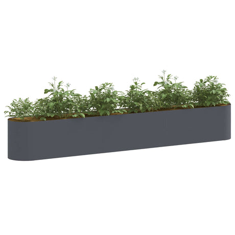 Vidaxl verhoogd tuinbed antracietkleurig 280 x 40 x 40 cm