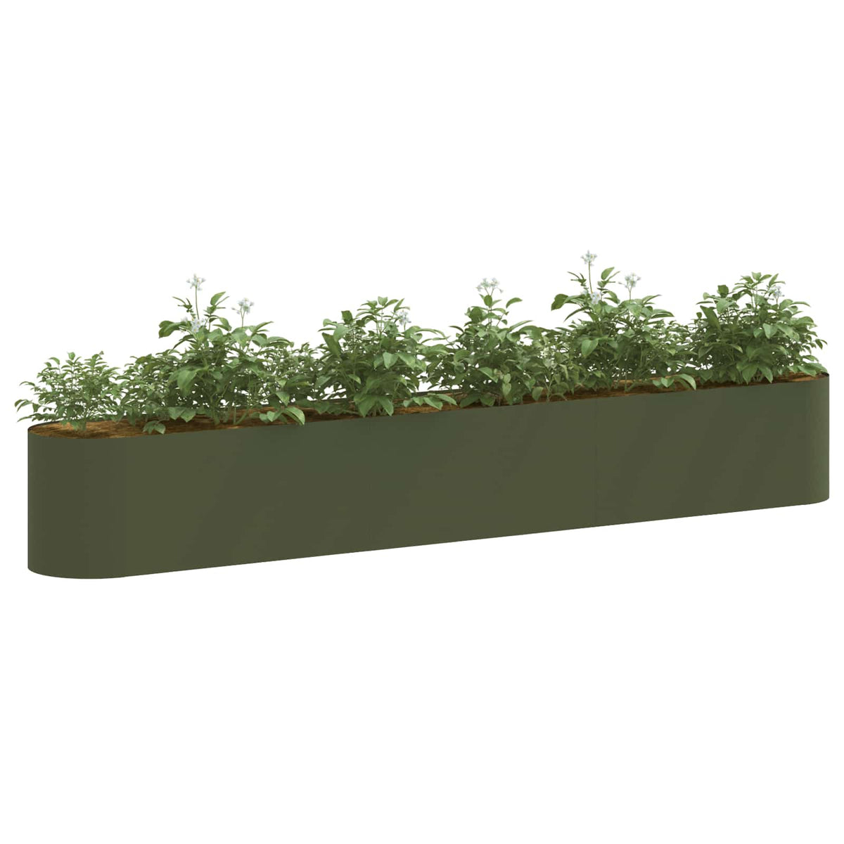 Vidaxl verhoogd tuinbed olijfgroen 280 x 40 x 40 cm