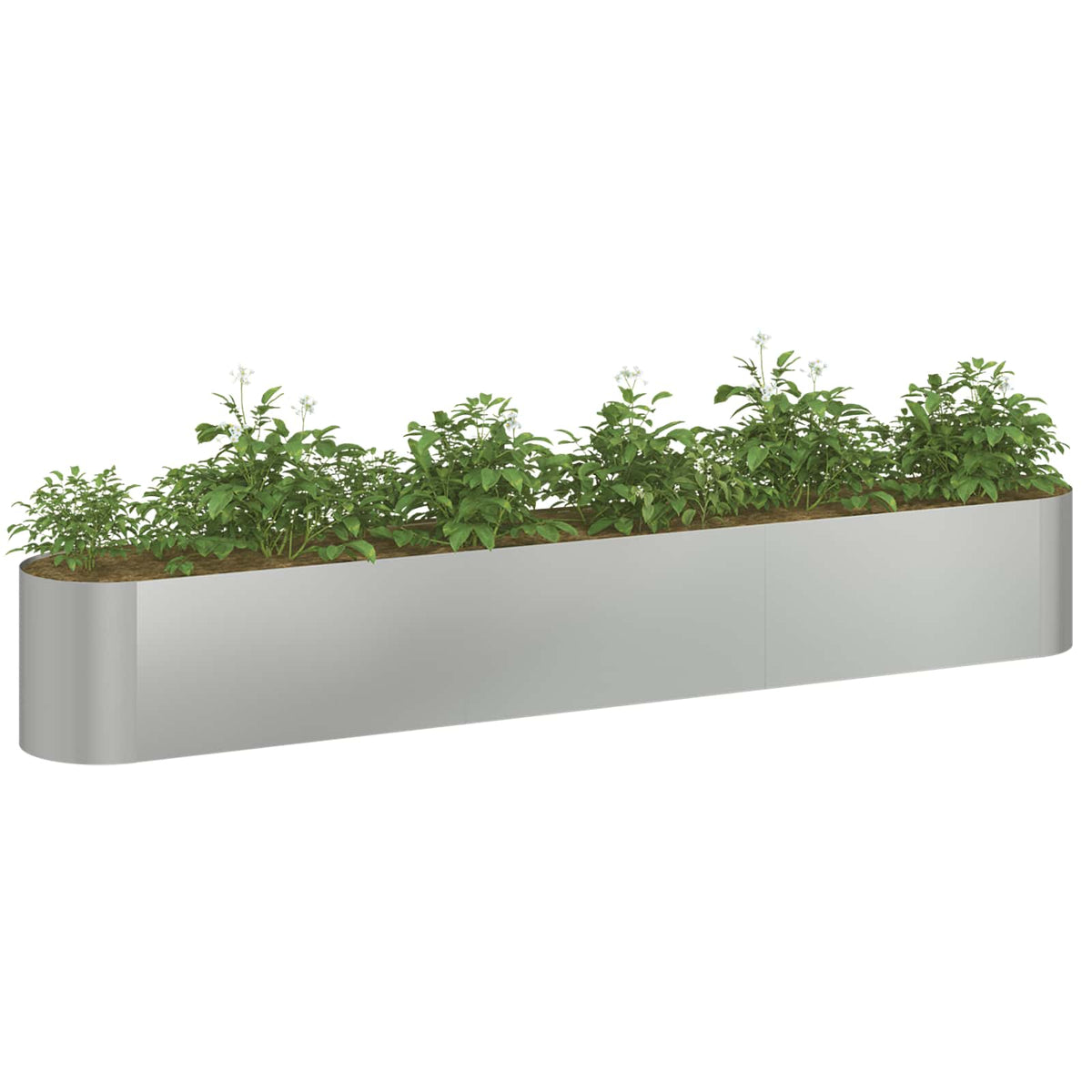 Vidaxl verhoogd tuinbed gegalvaniseerd staal 280 x 40 x 40 cm