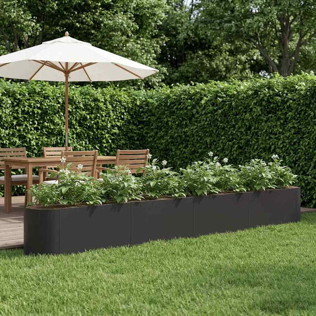 Vidaxl verhoogd tuinbed zwart 360 x 40 x 40 cm