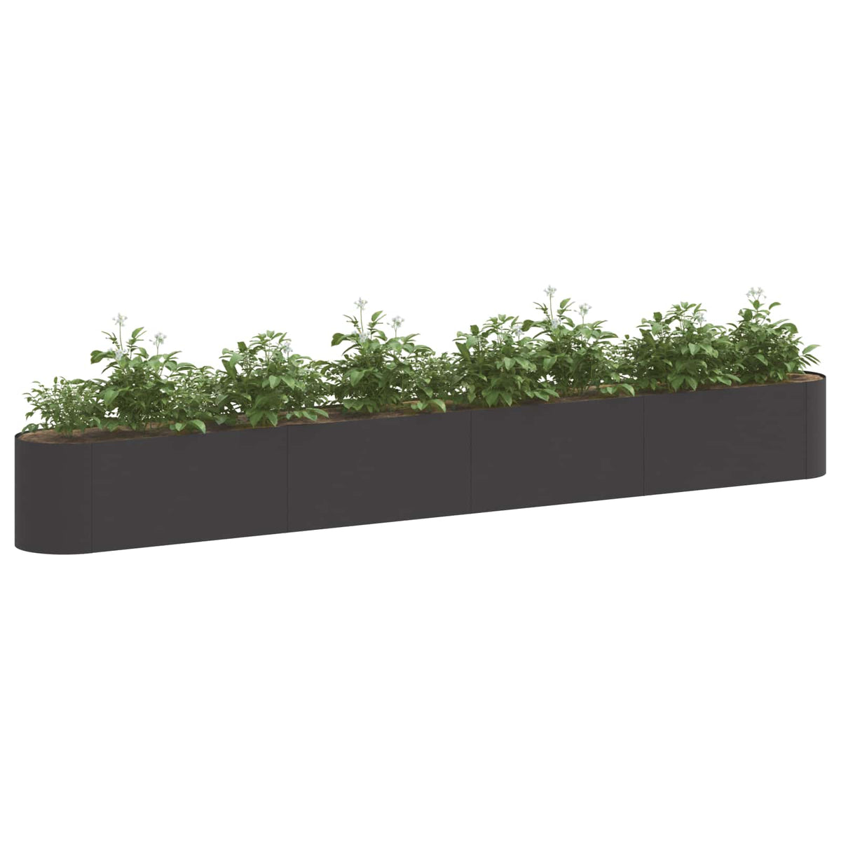 Vidaxl verhoogd tuinbed zwart 360 x 40 x 40 cm