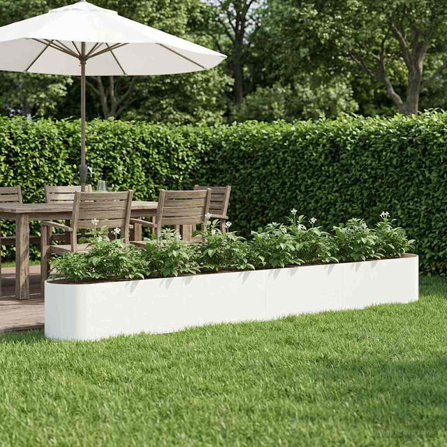 Vidaxl verhoogd tuinbed wit 360 x 40 x 40 cm
