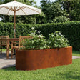 Vidaxl verhoogd tuinbed weervast staal 140 x 40 x 40 cm staal