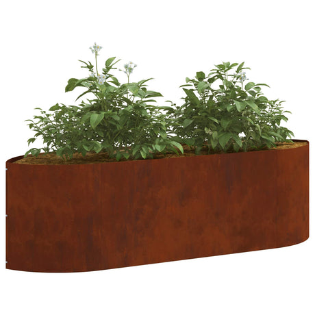 Vidaxl verhoogd tuinbed weervast staal 140 x 40 x 40 cm staal