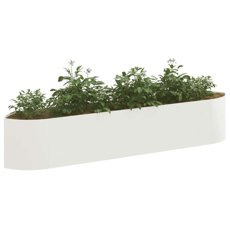 Vidaxl verhoogd tuinbed wit 220 x 40 x 40 cm staal