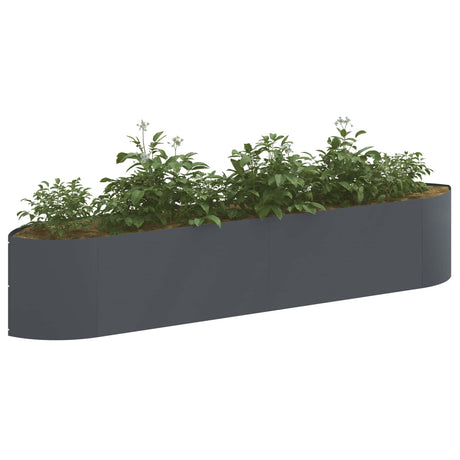 Vidaxl verhoogd tuinbed antracietkleurig 220 x 40 x 40 cm staal