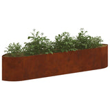 Vidaxl verhoogd tuinbed weervast staal 220 x 40 x 40 cm staal