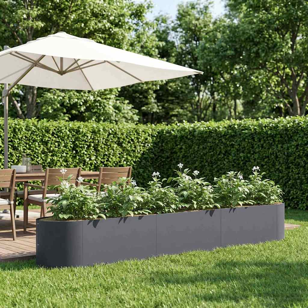 Vidaxl verhoogd tuinbed antracietkleurig 300 x 40 x 40 cm staal