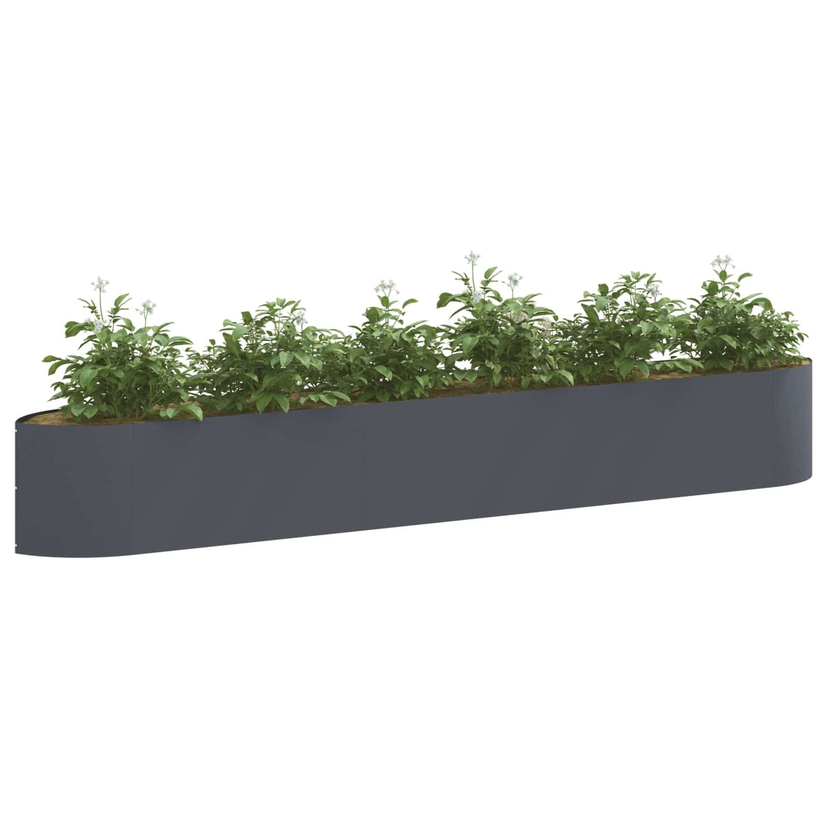 Vidaxl verhoogd tuinbed antracietkleurig 300 x 40 x 40 cm staal