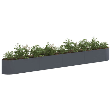 Vidaxl verhoogd tuinbed antracietkleurig 380 x 40 x 40 cm staal