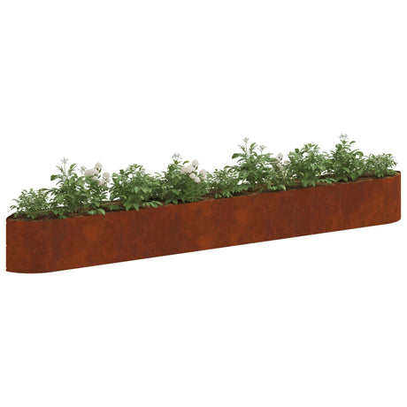 Vidaxl verhoogd tuinbed weervast staal 380 x 40 x 40 cm staal