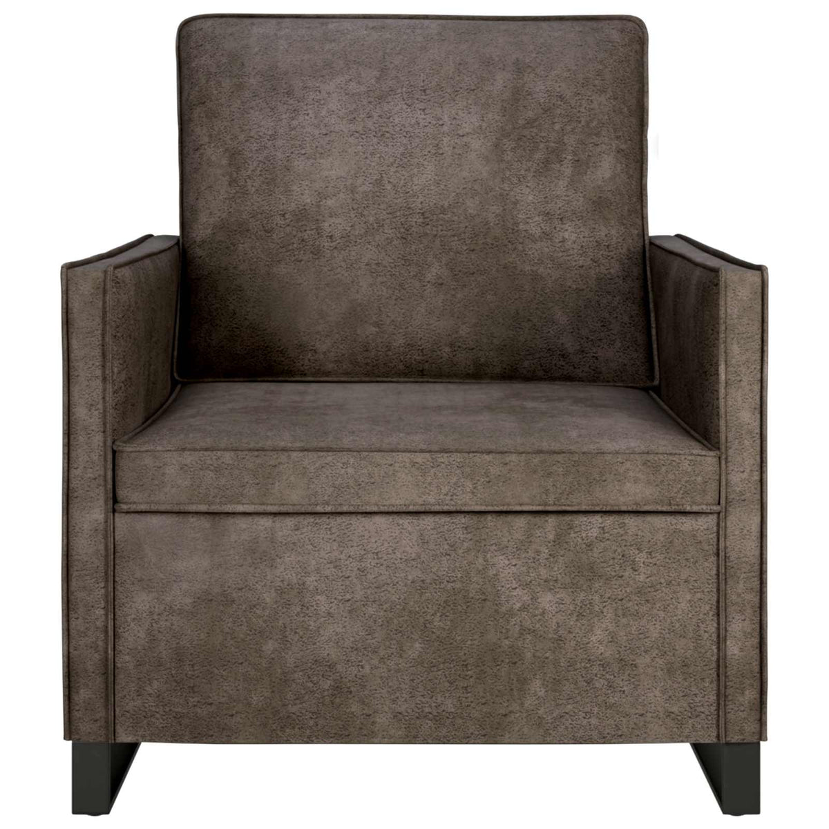 Vidaxl enkele sofa donkergrijs 70 x 81 x 82 cm faux suède stof