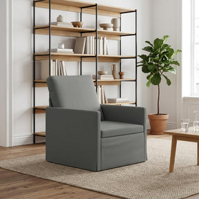 Vidaxl fauteuil donkergrijs 70 x 81 x 82 cm stof