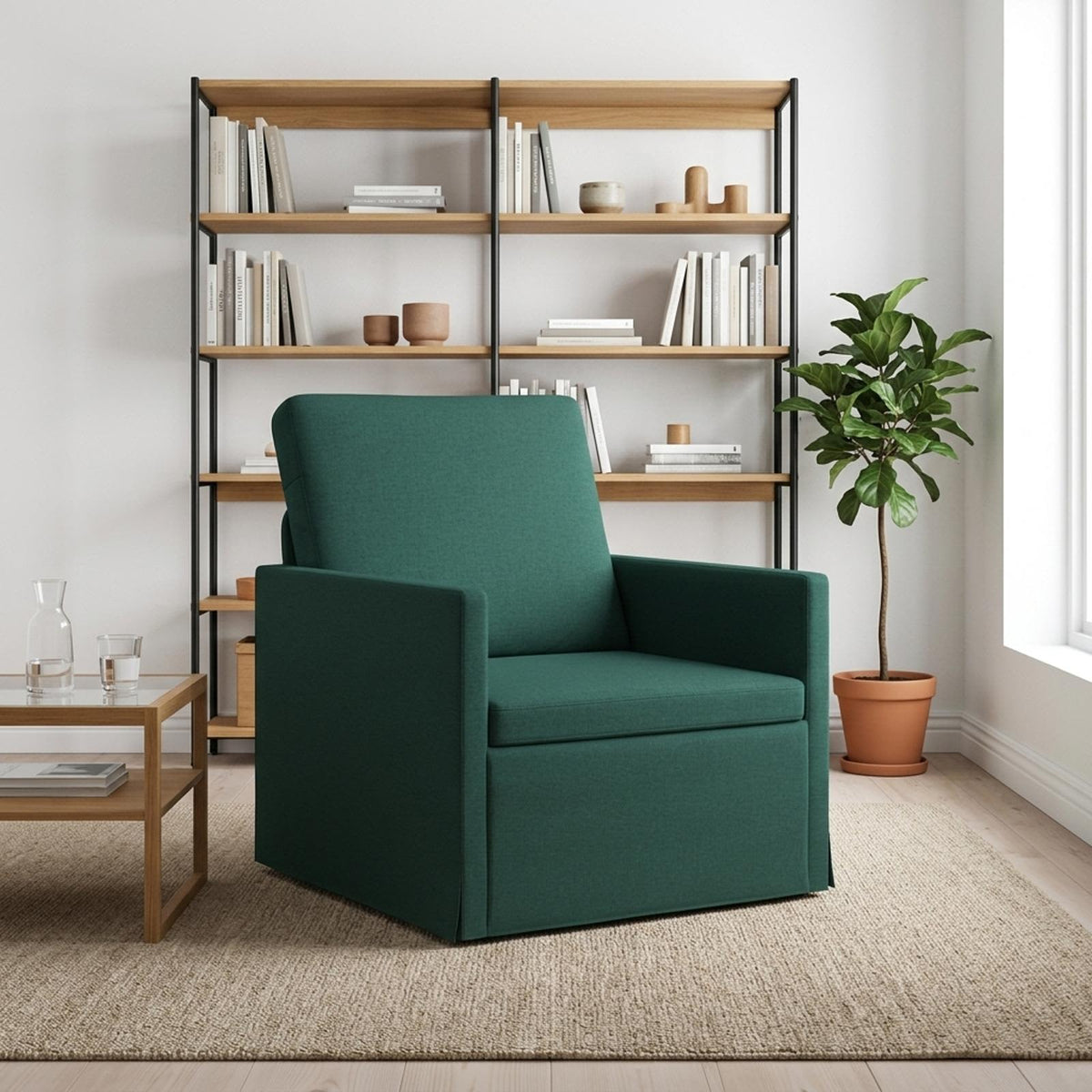 Vidaxl fauteuil donkergroen 70 x 81 x 82 cm stof