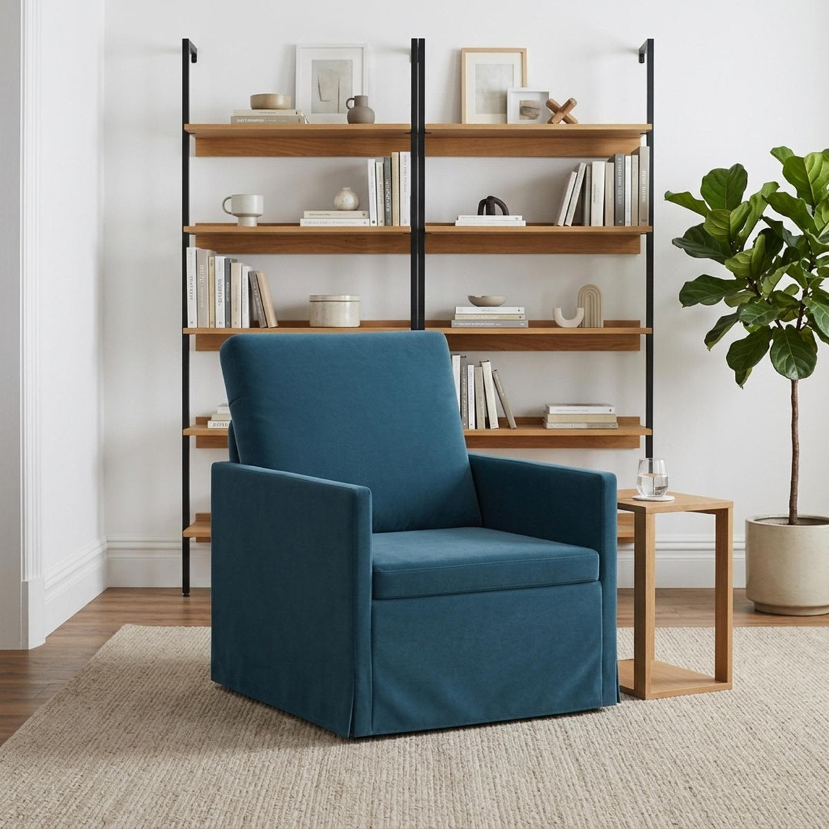 Vidaxl fauteuil blauw 70 x 81 x 82 cm fluweel