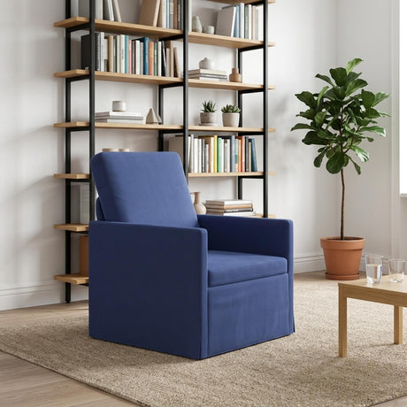 Vidaxl fauteuil politieblauw 70 x 81 x 82 cm fluweel