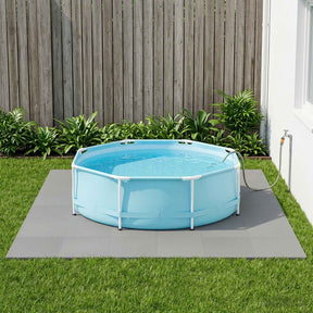 Vidaxl zwembad grondmat 6 st grijs 2,16 m² eva schuim