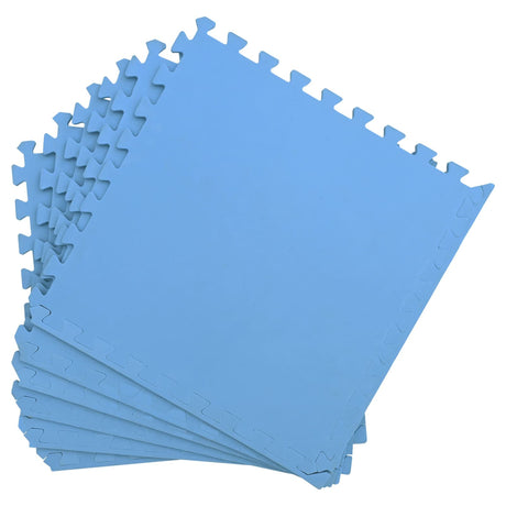 Vidaxl zwembad grondmat 40 st blauw 14,4 m² eva schuim