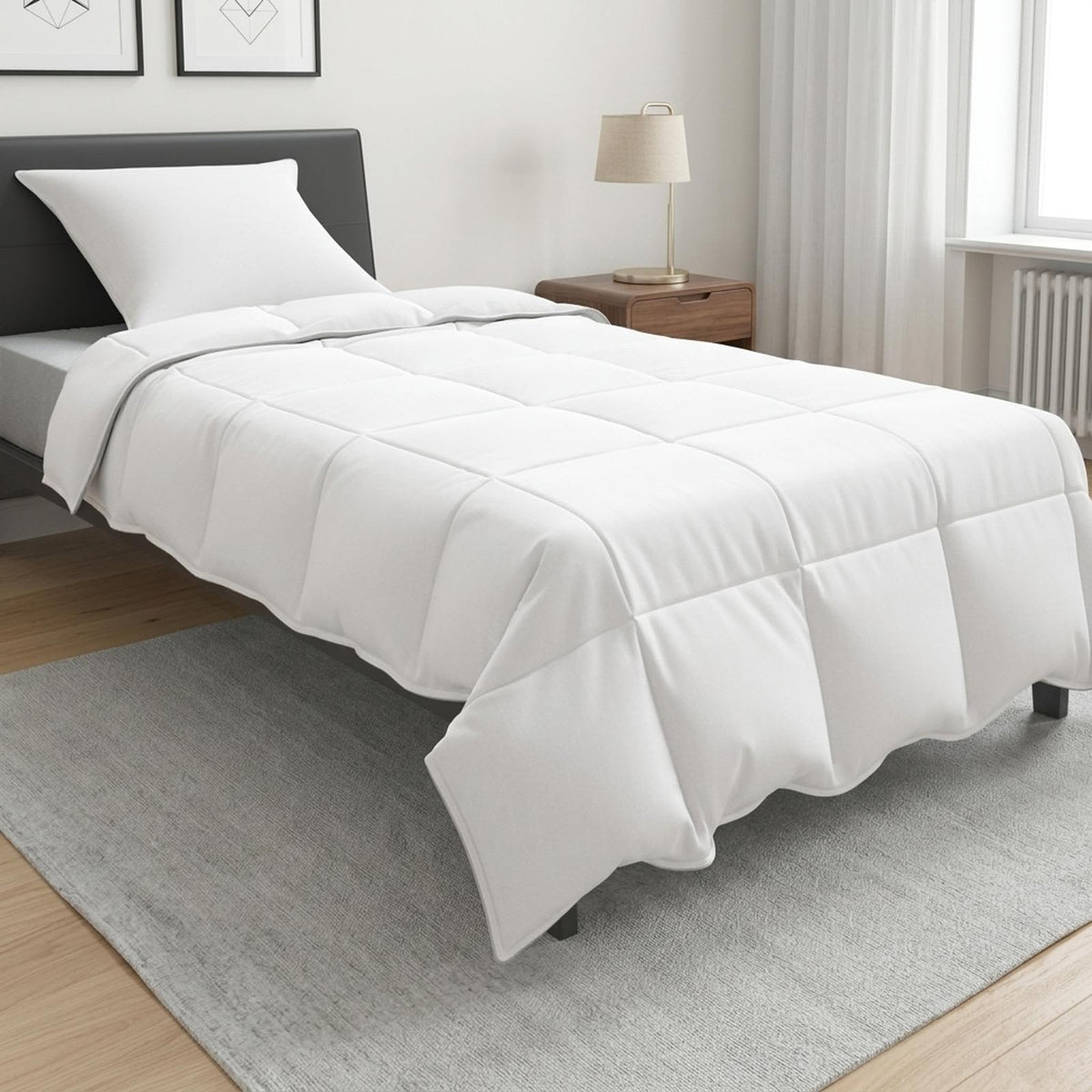 Vidaxl dekbedset 2 st 140 x 200 cm alle seizoenen bamboe wit