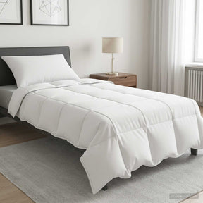 Vidaxl dekbedset 2 st 140 x 200 cm winter bamboe wit