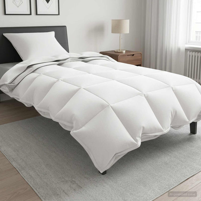 Vidaxl jaar rond dekbed set 2 st 135 x 200 cm alle seizoenen wit