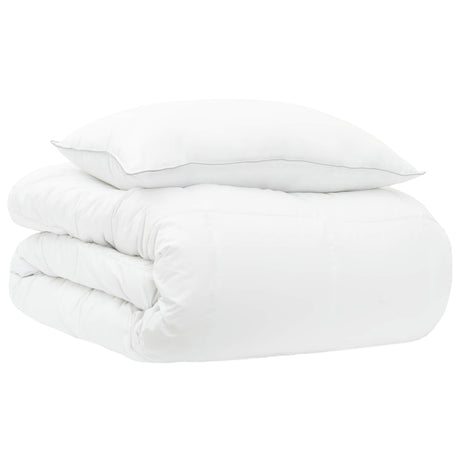 Vidaxl jaar rond dekbed set 2 st 155 x 200 cm alle seizoenen wit