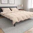 Vidaxl dekbedset 2 st 200 x 220 cm alle seizoenen kapokvezel beige