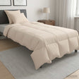 Vidaxl dekbedset 2 st 135 x 220 cm alle seizoenen kapokvezel beige