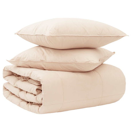 Vidaxl dekbedset 2 st 140 x 220 cm 250 gsm natuurlijke kapok beige