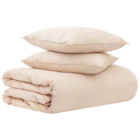 Vidaxl dekbedset 2 st 200 x 220 cm 250 gsm natuurlijke kapok beige