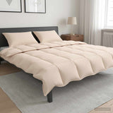 Vidaxl dekbedset 2 st 200 x 200 cm alle seizoenen kapokvezel beige