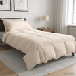 Vidaxl dekbedset 2 st 135 x 220 cm alle seizoenen kapokvezel beige