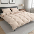 Vidaxl dekbedset 2 st 260 x 240 cm kapok en polyester beige