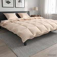 Vidaxl dekbedset 2 st 200 x 240 cm kapok en polyester beige