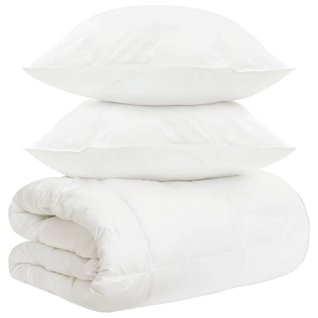 Vidaxl dekbedset 3 st wit bamboevezel