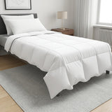 Vidaxl dekbed set 155 x 220 cm nee katoen, bamboe, polyester wit