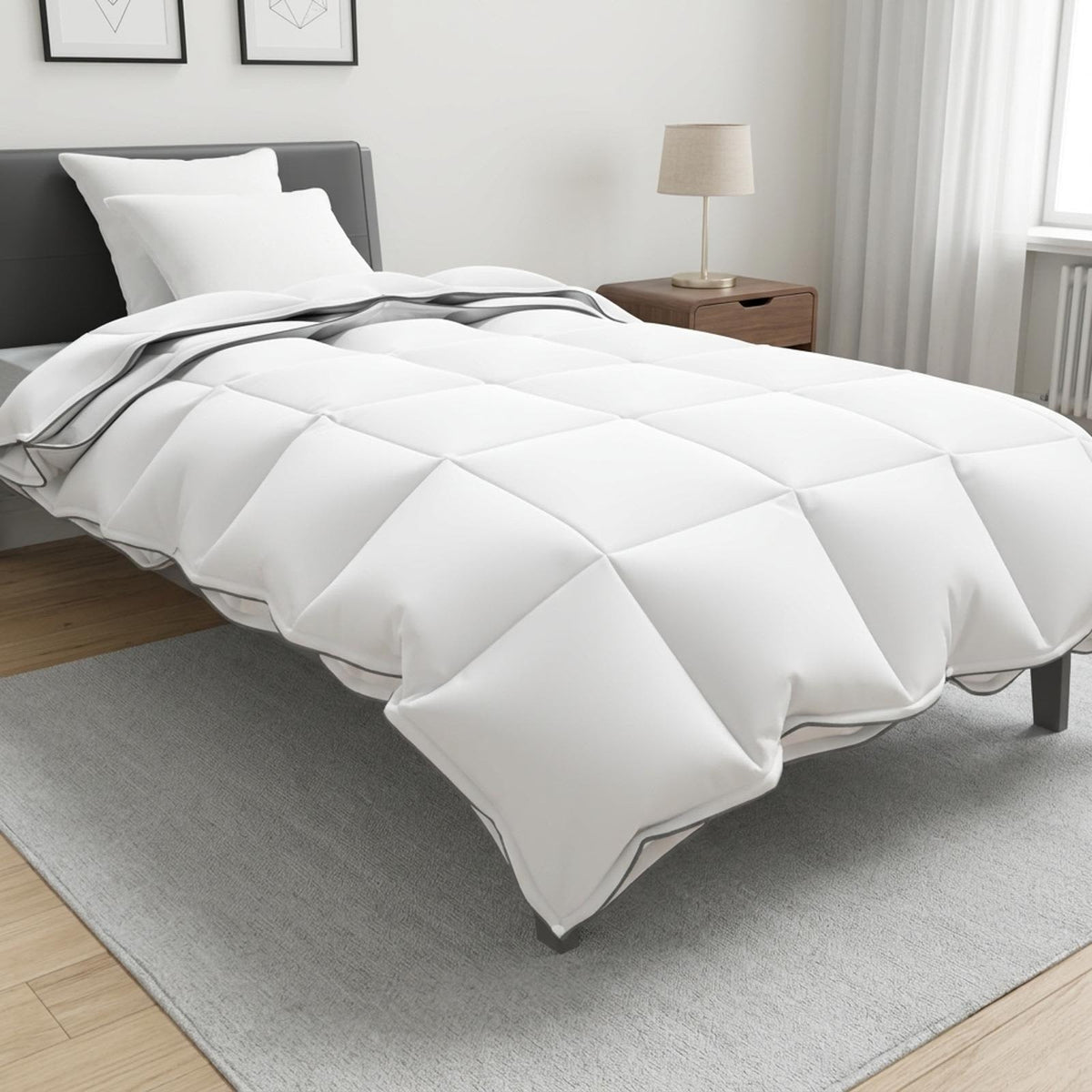 Vidaxl dekbedset 3 st wit bamboe