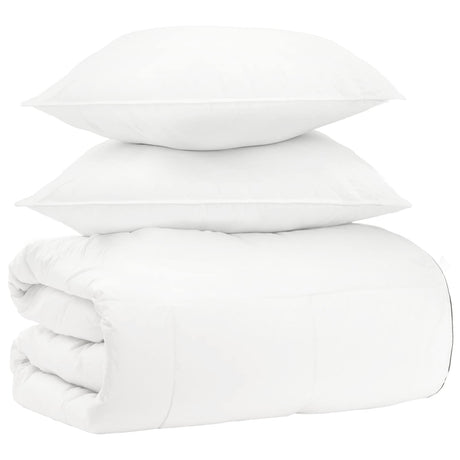 Vidaxl dekbedset 3 st wit bamboe